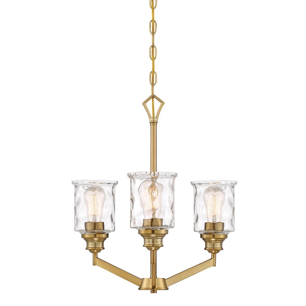 Drake 3 Light Chandelier Brushed