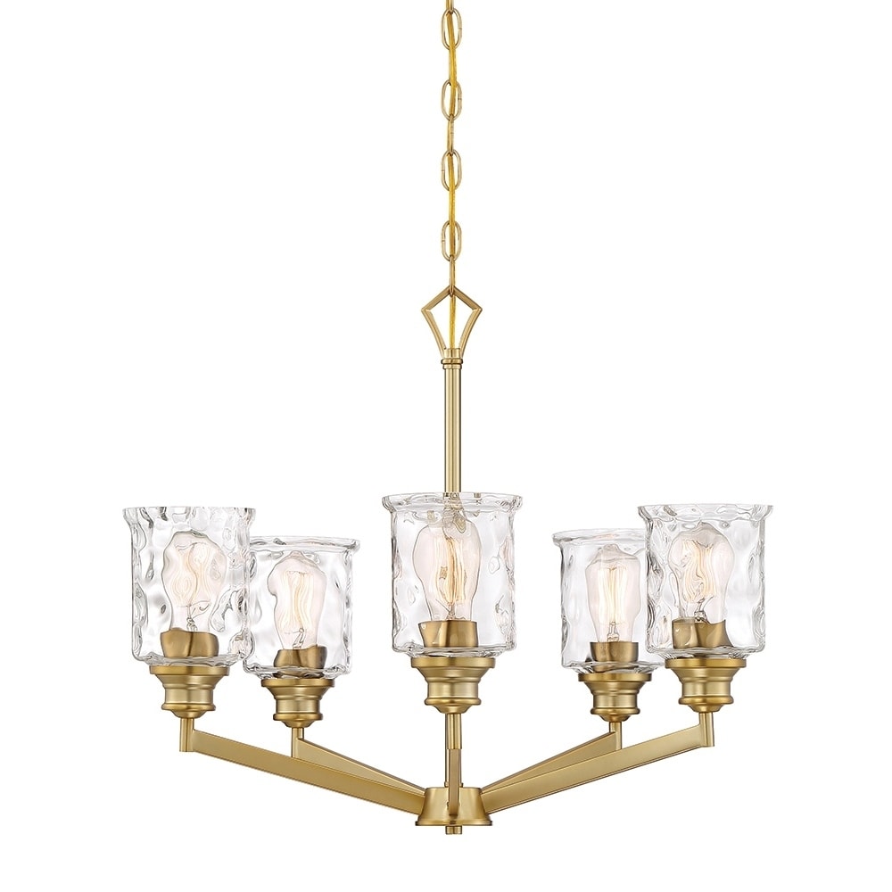 Drake 5 Light Chandelier Brushed