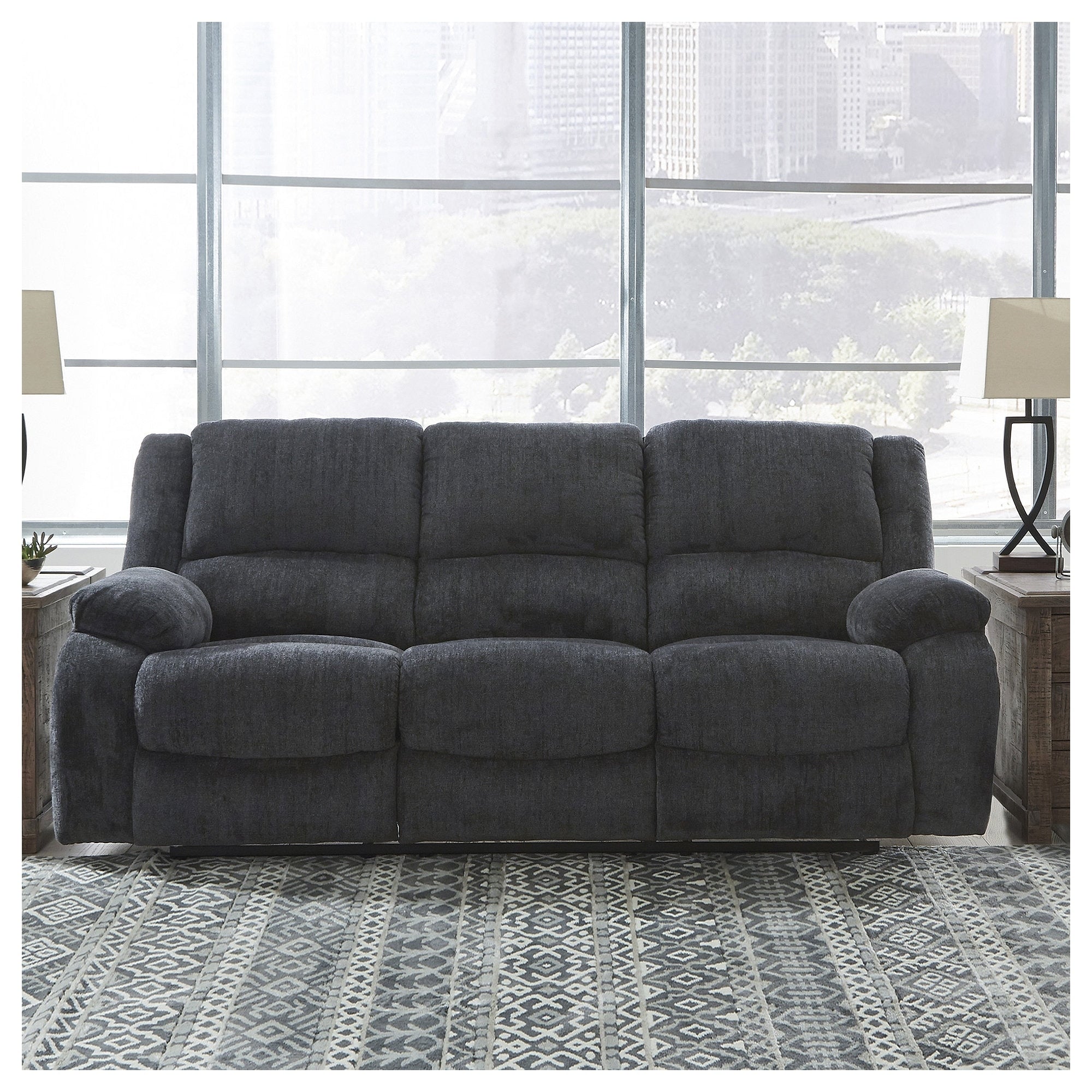 Draycoll Power Reclining Sofa Gray 40 X 88 X 40