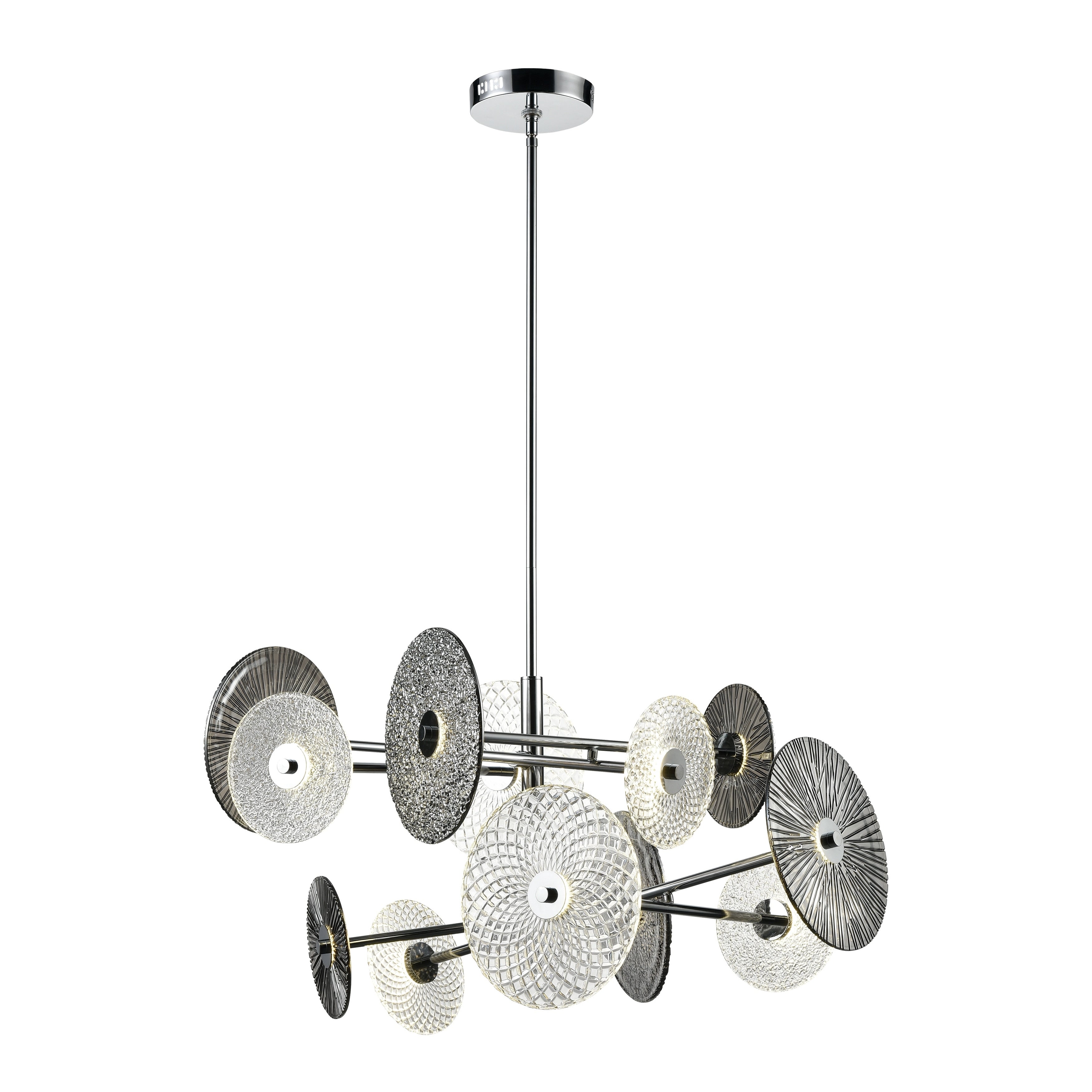 Dream Catcher 37 Inch Wide 12 Light Chandelier In Chrome 37In W X 26.5In D X 25In H