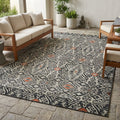 Gelato Sandawe Black Dark Gray Indoor Outdoor Area Rug