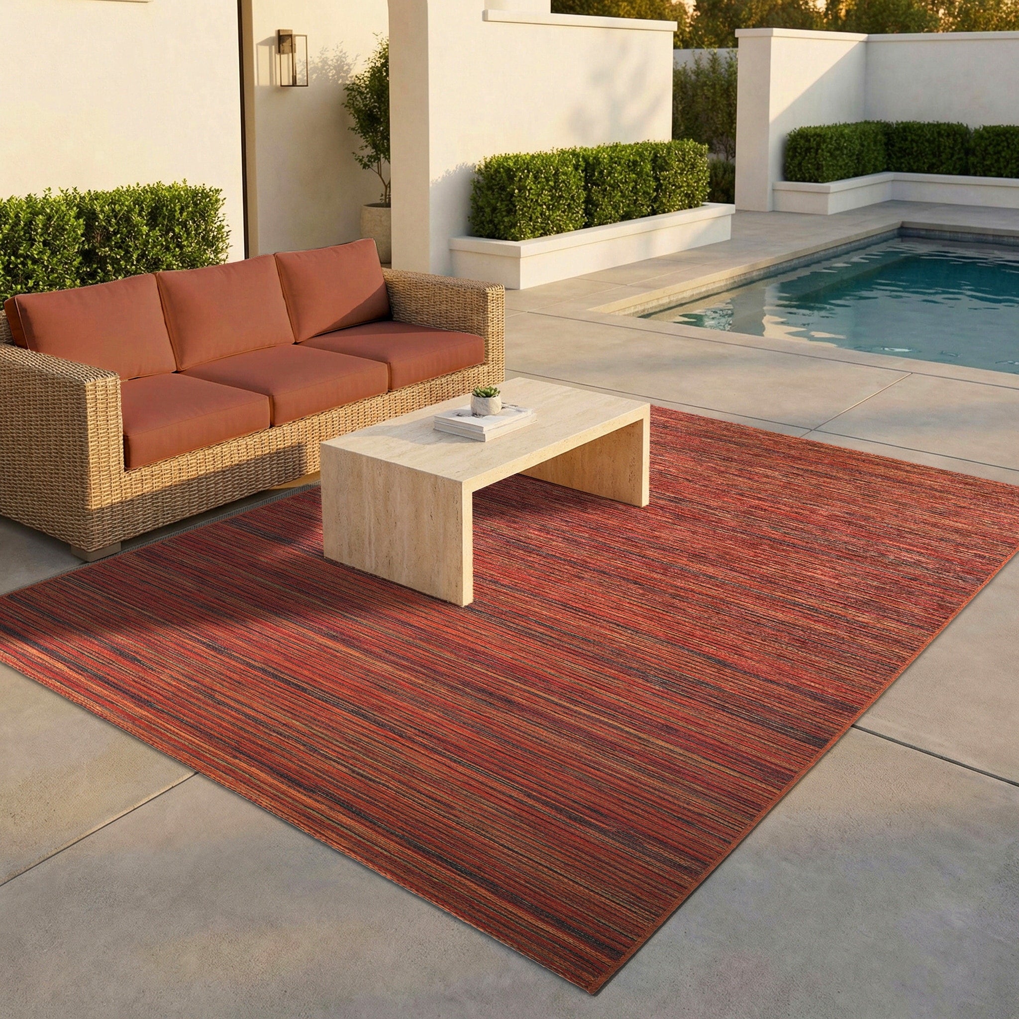 Vector Loft Crimson Multi Indoor Outdoor Runner Rug 23 X 710 Runner