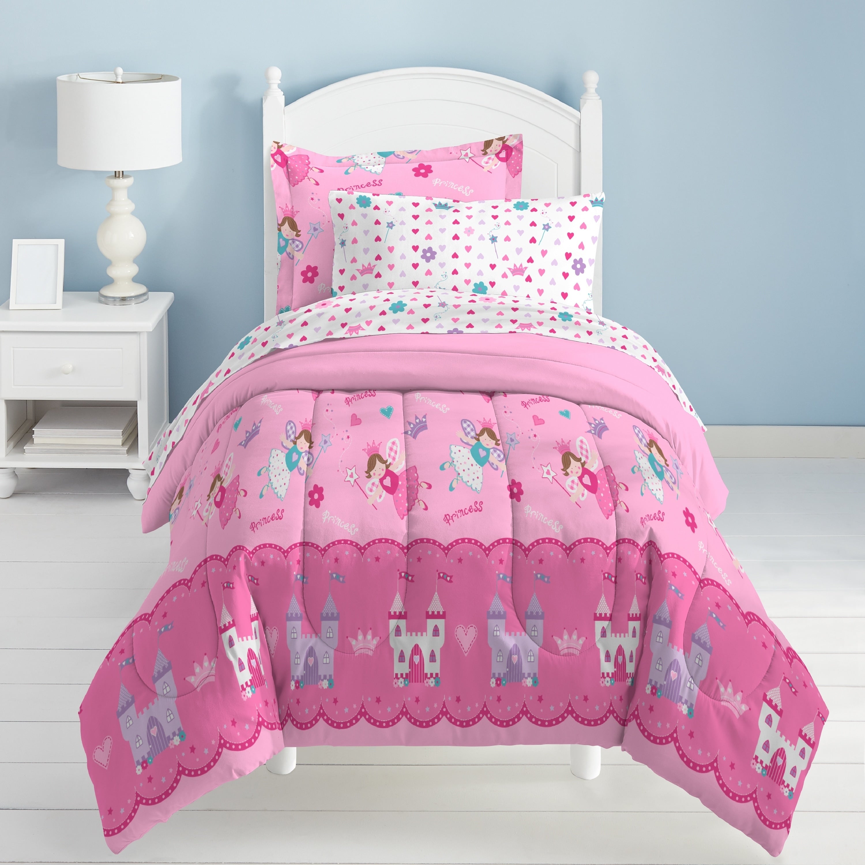 Dream Factory Magical Princess Twin 5 Piece Bed In A Bag With Sheets
