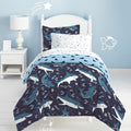 Dream Factory Sharks 7 Piece Microfiber Bed In A Bag With Sheet Set