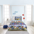 Dream Factory Trucks And Tractors Twin Size 5 Piece Bed In A Bag With Sheet Set
