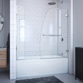 Dreamline Aqua Uno 56 60 In. W X 58 In. H Frameless Hinged Tub Door With Extender Panel