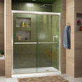 Dreamline Duet 32 In. D X 60 In. W X 74 3 4 In. H Semi Frameless Bypass Sliding Shower Door And Slimline Shower Base Kit