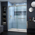 Dreamline Encore 30 In. D X 60 In. W X 78 3 4 In. H Semi Frameless Bypass Sliding Shower Door And Slimline Shower Base Kit