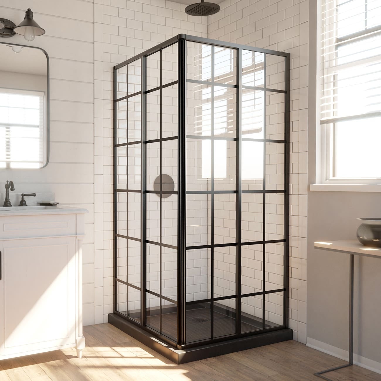 Dreamline French Corner 40 1 2 In. D X 40 1 2 In. W X 72 In. H Framed Sliding Shower Enclosure