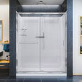 Dreamline Infinity Z Frameless Sliding Shower Door 36 In. X 60 In. Single Threshold Shower Base And Qwall 5 Shower Backwall Kit