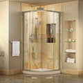 Dreamline Prime 38 In. X 38 In. X 74 3 4 In. Corner Sliding Shower Enclosure And Slimline Shower Base Kit Clear Glass