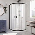 Dreamline Prime 38 In. X 38 In. X 76 3 4 In. H Shower Enclosure Shower Base And Backwall Kit Clear Glass