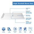 Dreamline Slimline 32 In. D X 54 In. W X 2 3 4 In. H Single Threshold Shower Base