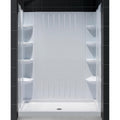 Dreamline Slimline 36 In. By 60 In. Single Threshold Shower Base And Qwall 3 Shower Backwall Kit