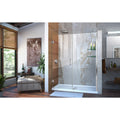 Dreamline Unidoor 56 57 In. W X 72 In. H Frameless Hinged Shower Door With Shelves 56 57 W