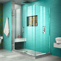 Dreamline Unidoor Plus 51 1 2 In. W X 30 3 8 In. D X 72 In. H Frameless Hinged Shower Enclosure Clear Glass