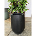 Garden Grove Fiberstone Tall Round Planter With Dots Finish