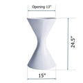 Dreampatio San Francisco 15 Dia. X 24.5 H Black Fiberstone Hourglass