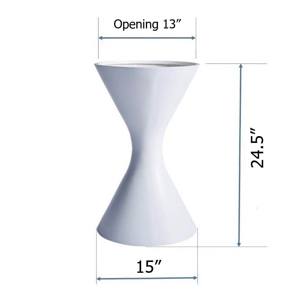 Dreampatio San Francisco 15 Dia. X 24.5 H Black Fiberstone Hourglass