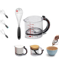 Dreamfarm Upcup Tritan Silicone Adjustable Measuring Cup Clear Dishwasher Safe Self Scraping