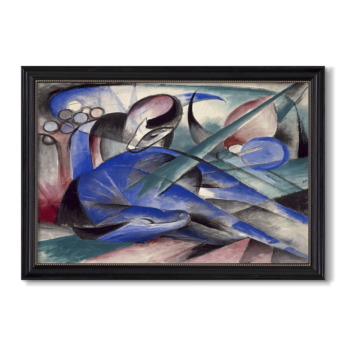 Dreaming Horse 1913 Franz Marc Custom Framed Canvas