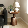 Dreamora Transitional Hardwood Round Side Table By Sevita 24 D X 24 H