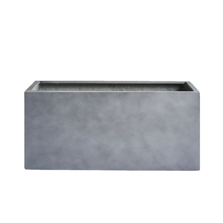 Oakland 23.5 Wx12 Dx12 H Fiberstone Rectangular Planter In Grey