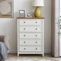 Dresser Clothes Storage Cabinet With 5 Drawers Chest Of Drawers Closet Organizers Side Cabinet Accent Cabinet