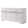 Dresser With Eight Center Metal Glide Drawers In White Gloss Finish