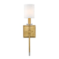 Dressy Glam 1 Light Wall Sconce With Modern Shade In Antique Gold N A
