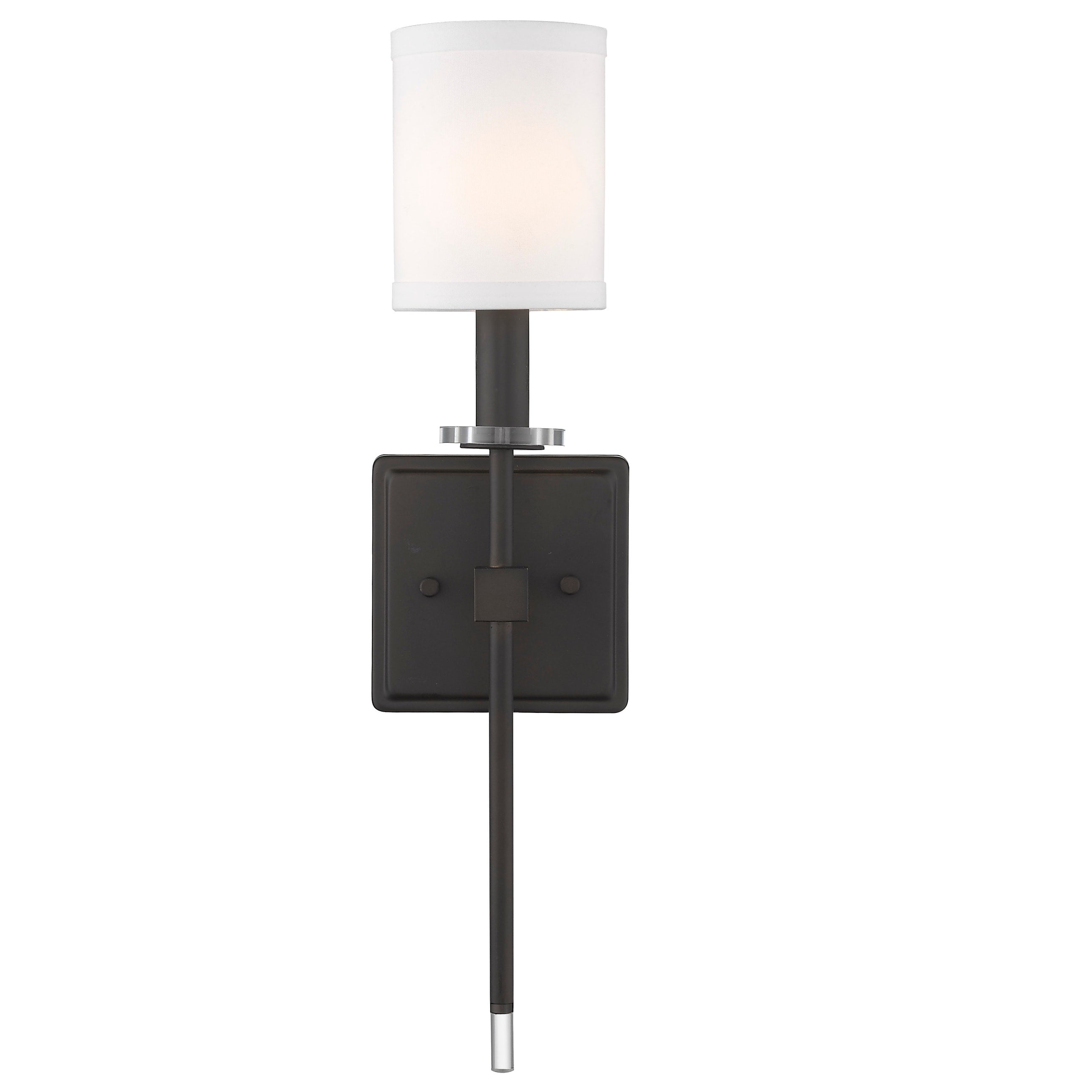 Dressy Glam 1 Light Wall Sconce With Modern Shade In Bronze