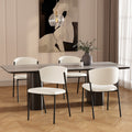 Manhattan Comfort Drift Vegan Leather Metal Side Chair Set Of 4