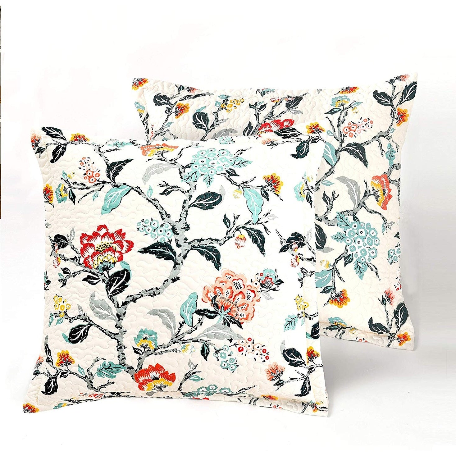 Driftaway Ada Botanical Pattern Printed Window Valance Pair