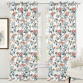 Driftaway Ada Floral Botanical Print Flower Leaf Lined Blackout Window Curtains