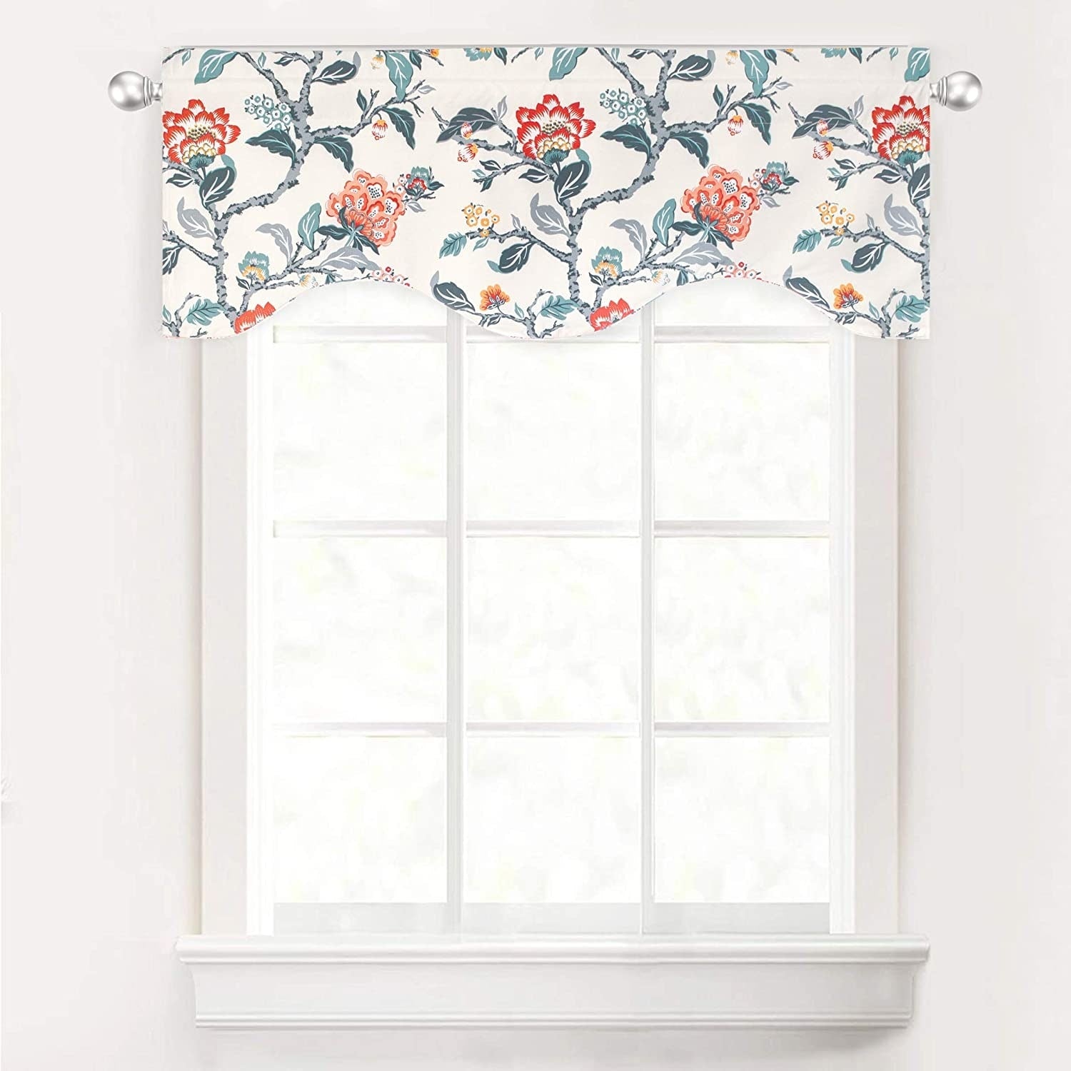 Driftaway Ada Scalloped Edge With Selfcord Window Curtain Swag Valance 52 X 16