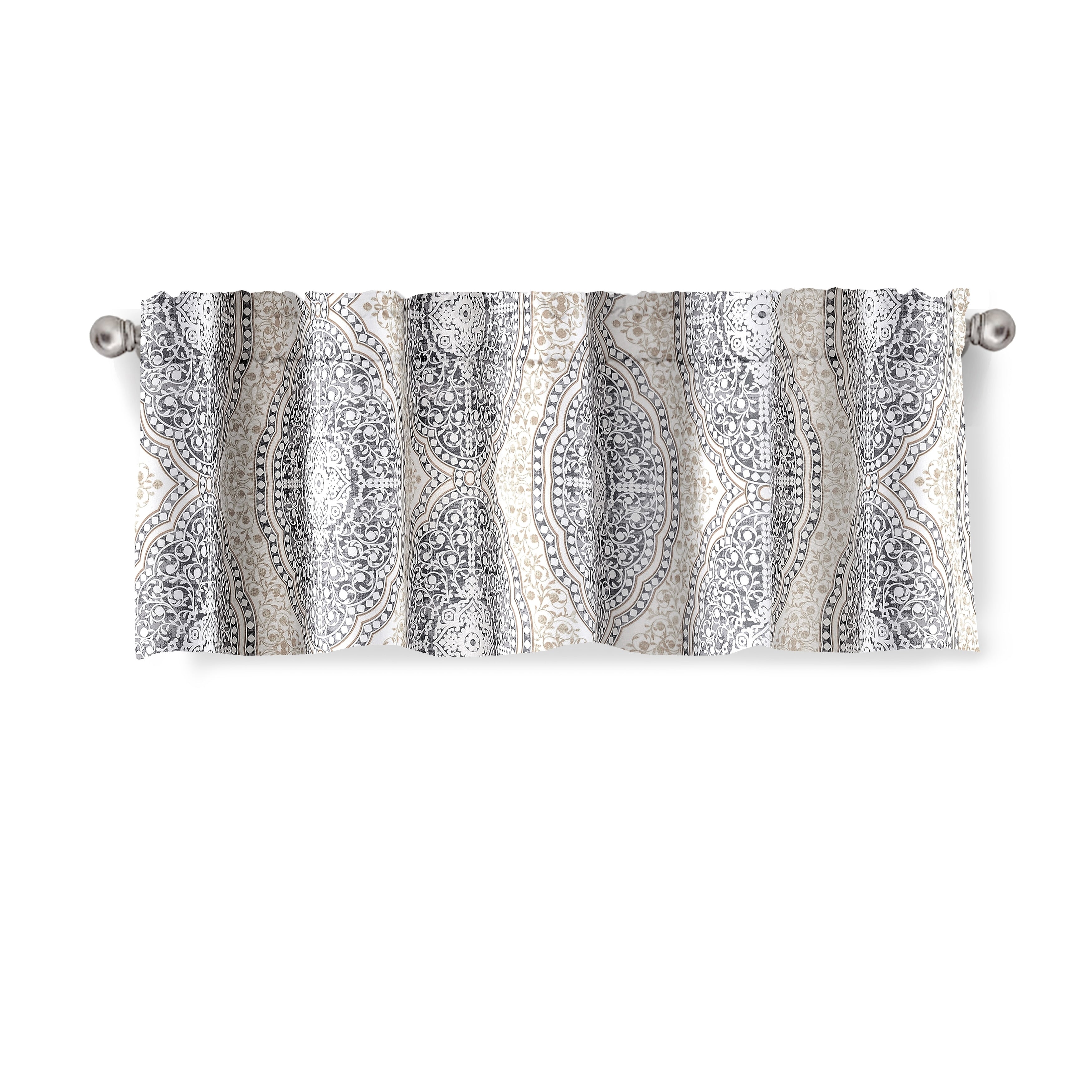 Driftaway Adrianne Pastel Damask Printed Window Valance 52 X 14