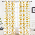 Driftaway Amelia Geo Thermal Insulated Blackout Grommet Window Curtain Panel Pair 52 Width X 84 Length