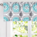 Driftaway Bella Medallion Pattern Room Darkening Rod Pocket Window Curtain Valance 52 Width X 14 Length