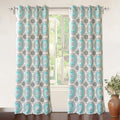 Driftaway Bella Medallion Printed Room Darkening Grommet Window Curtain Panel Pair