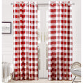 Driftaway Buffalo Checker Pattern Plaid Lined Blackout Room Darkening Window Curtains 52 Width X 84 Length