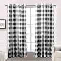 Driftaway Buffalo Checker Plaid Pattern Room Darkening Window Curtain Panel Pair
