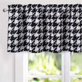 Driftaway Houndstooth Vintage Plaid Printed Pattern Thermal Insulated Blackout Window Curtain Valance Rod Pocket Single