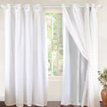 Driftaway Lily White Voile Sheer Blackout Curtain Liner Single Panel