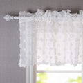 Driftaway Olivia White Voile Chiffon Sheer Window Curtain Valance