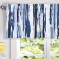 Porch Den Nova Ink Blue Brush Stroke Pattern Blackout Valance