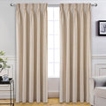 Driftaway Pinch Pleat Linen Blend Semi Sheer Solid Curtains Back Tabs