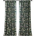 Driftaway Tropical Leaves Botanical Pattern Back Tabs Lined Window Curtains 52 Width X 84 Length