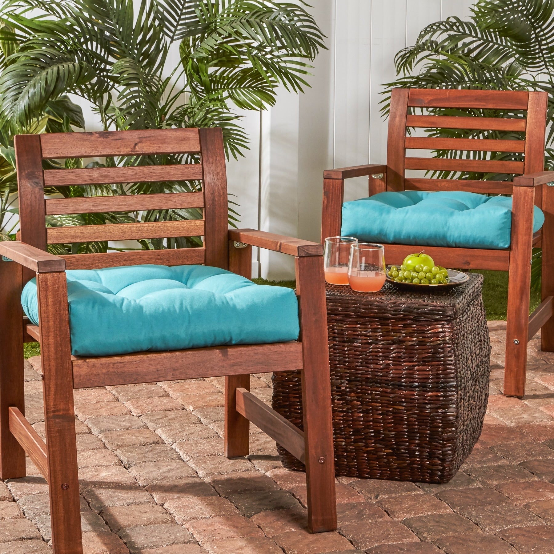 Havenside Home Driftwood 20 Inch Outdoor Solid Chair Cushion Set Of 2 20L X 20W