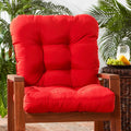 Havenside Home Driftwood Outdoor Red Seat Back Chair Cushion
