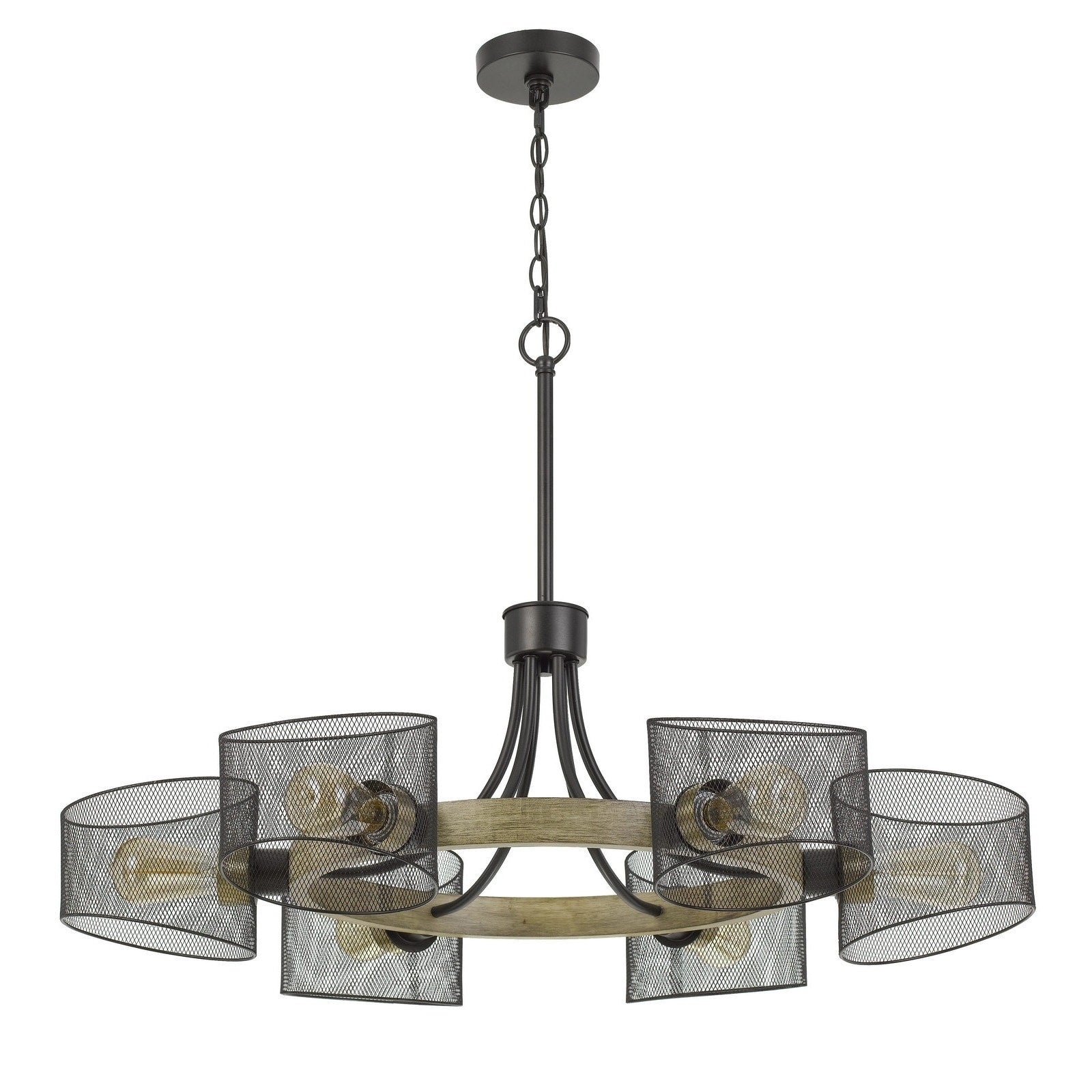 Dronten Metal And Wood Chandelier N A